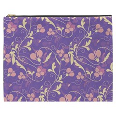 Floral Pattern Cosmetic Bag (xxxl)  by Valentinaart