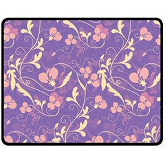 Floral Pattern Double Sided Fleece Blanket (medium) 