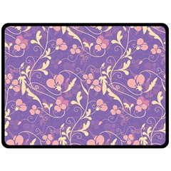 Floral Pattern Double Sided Fleece Blanket (large) 