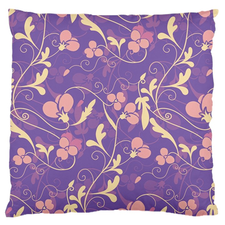 Floral pattern Standard Flano Cushion Case (Two Sides)