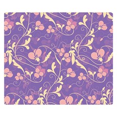 Floral Pattern Double Sided Flano Blanket (small) 