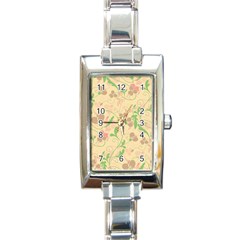 Floral Pattern Rectangle Italian Charm Watch by Valentinaart