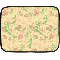 Floral Pattern Fleece Blanket (mini) by Valentinaart