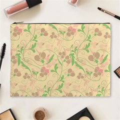 Floral Pattern Cosmetic Bag (xl) by Valentinaart