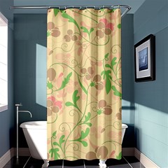 Floral Pattern Shower Curtain 36  X 72  (stall) 