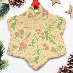 Floral Pattern Snowflake Ornament (two Sides)