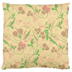 Floral Pattern Large Cushion Case (two Sides) by Valentinaart