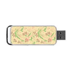 Floral Pattern Portable Usb Flash (two Sides)