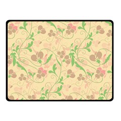 Floral Pattern Double Sided Fleece Blanket (small) 