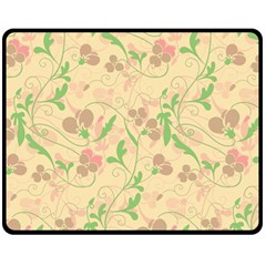 Floral Pattern Double Sided Fleece Blanket (medium) 