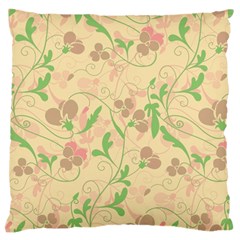 Floral Pattern Standard Flano Cushion Case (one Side)