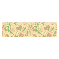 Floral Pattern Satin Scarf (oblong)