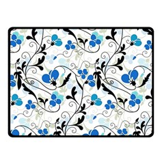 Floral Pattern Double Sided Fleece Blanket (small) 