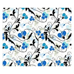 Floral Pattern Double Sided Flano Blanket (small) 