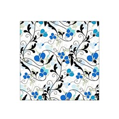 Floral Pattern Satin Bandana Scarf