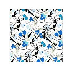 Floral Pattern Small Satin Scarf (square)