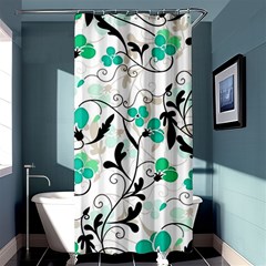 Floral Pattern Shower Curtain 36  X 72  (stall) 