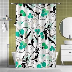 Floral Pattern Shower Curtain 48  X 72  (small) 