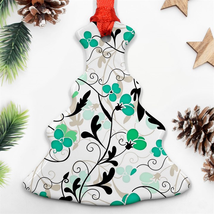 Floral pattern Ornament (Christmas Tree) 