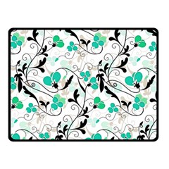 Floral Pattern Double Sided Fleece Blanket (small) 