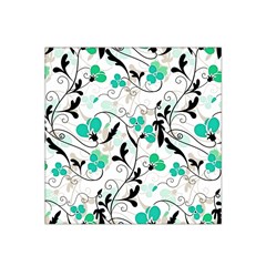 Floral Pattern Satin Bandana Scarf