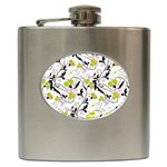 Floral pattern Hip Flask (6 oz) Front