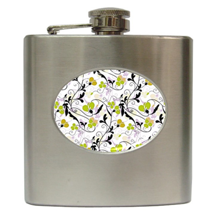 Floral pattern Hip Flask (6 oz)