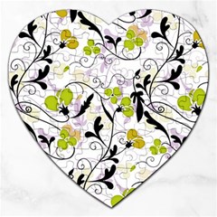 Floral Pattern Jigsaw Puzzle (heart) by Valentinaart