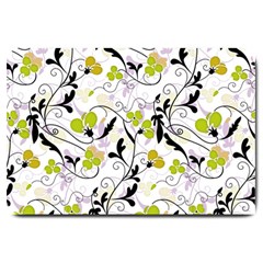 Floral Pattern Large Doormat  by Valentinaart