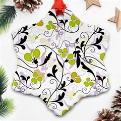 Floral Pattern Snowflake Ornament (two Sides)