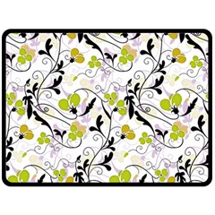 Floral Pattern Double Sided Fleece Blanket (large) 