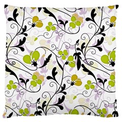 Floral Pattern Standard Flano Cushion Case (two Sides)