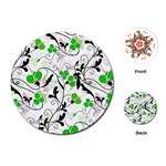 Floral pattern Playing Cards (Round)  Front