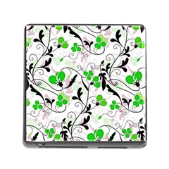 Floral Pattern Memory Card Reader (square) by Valentinaart