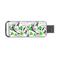 Floral Pattern Portable Usb Flash (two Sides)