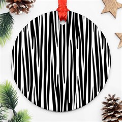 Zebra Pattern Ornament (round) by Valentinaart