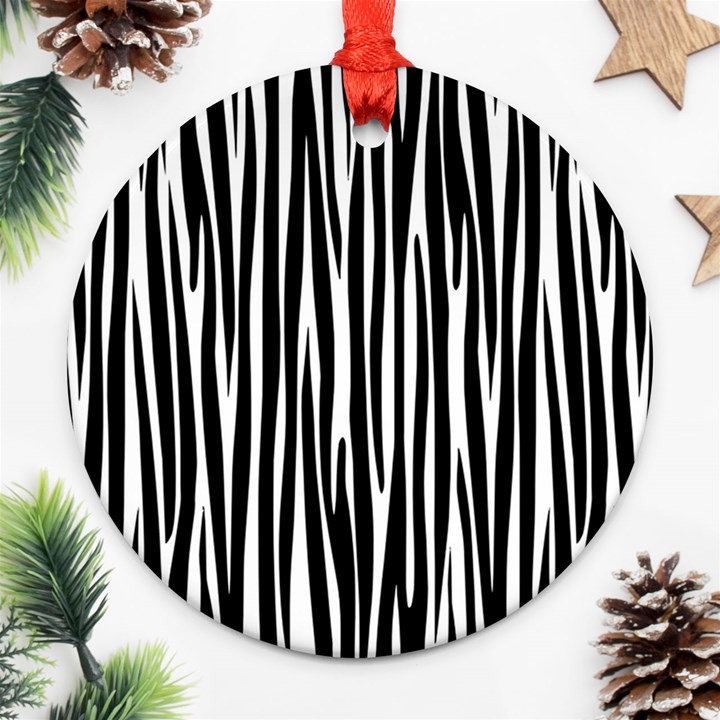 Zebra pattern Ornament (Round)