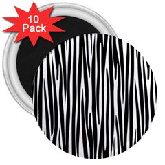 Zebra Pattern 3  Magnets (10 Pack)  by Valentinaart