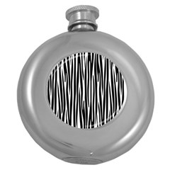 Zebra Pattern Round Hip Flask (5 Oz) by Valentinaart