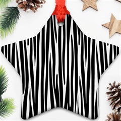 Zebra Pattern Star Ornament (two Sides) by Valentinaart