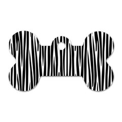 Zebra Pattern Dog Tag Bone (two Sides) by Valentinaart