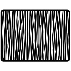 Zebra Pattern Fleece Blanket (large)  by Valentinaart