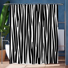 Zebra Pattern Shower Curtain 60  X 72  (medium)  by Valentinaart