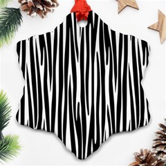 Zebra Pattern Ornament (snowflake)