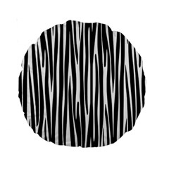 Zebra Pattern Standard 15  Premium Round Cushions by Valentinaart