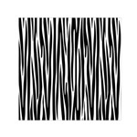 Zebra pattern Small Satin Scarf (Square) Front