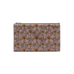 Nature Collage Print Cosmetic Bag (small)  by dflcprints