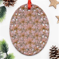 Nature Collage Print Ornament (oval Filigree)