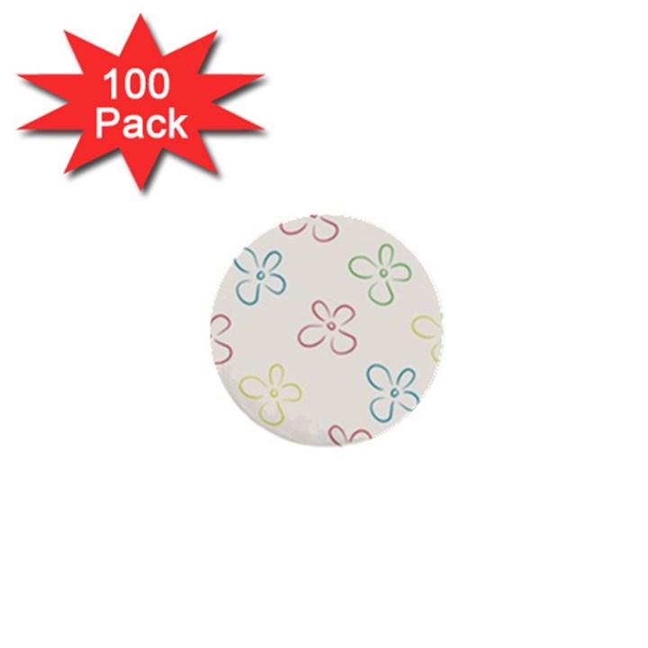 Flower Background Nature Floral 1  Mini Buttons (100 pack) 