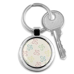 Flower Background Nature Floral Key Chains (round)  by Simbadda